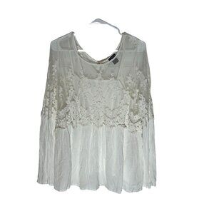 Torrid Elegant White Lace Women's Top